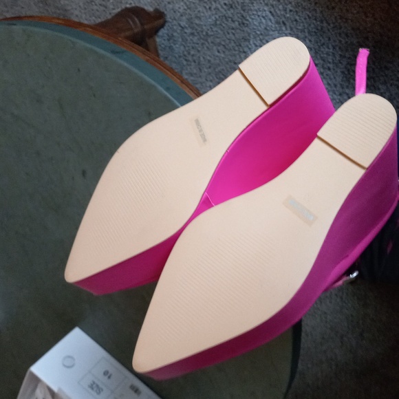 SOLDOUT & NEW, Fuchsia platform wedge Mixx Shuz heels, size 10.5 - Picture 7 of 9